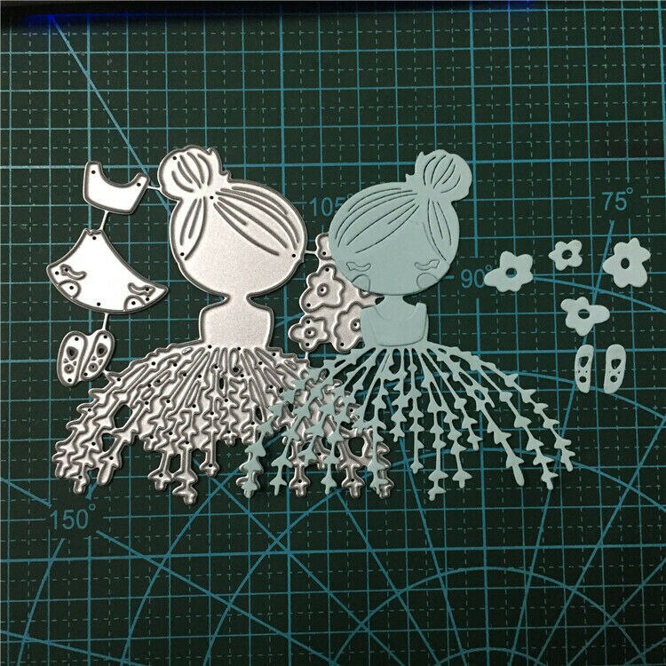 L-söndag pyssel stansar flicka metall klipp stansar schabloner scrapbooking prägling papper hantverk korttillverkning diy