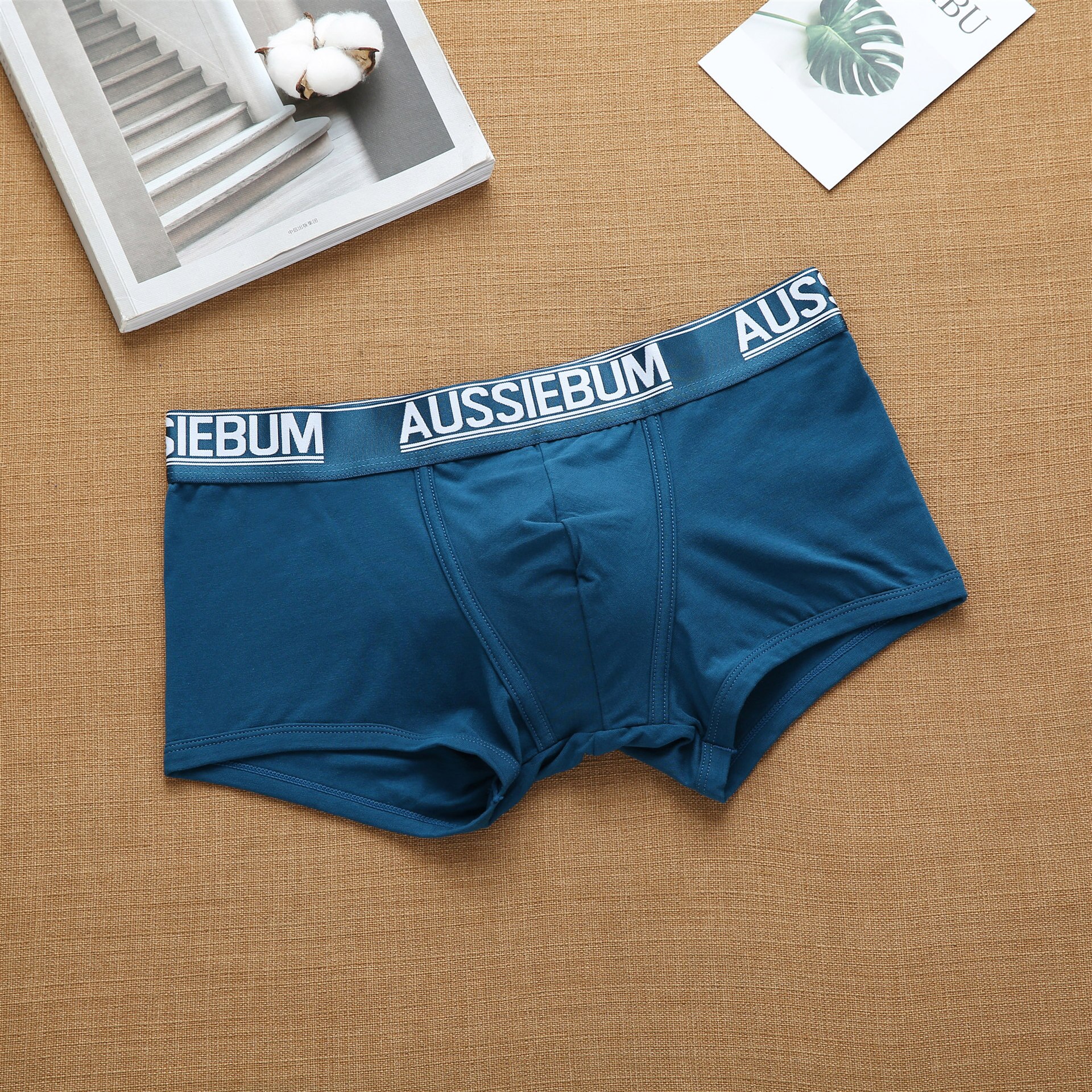 Aussiebum – Boxer en coton pour homme, sous-vêtement Simple, confortable, respirant et extensible: Navy / XL