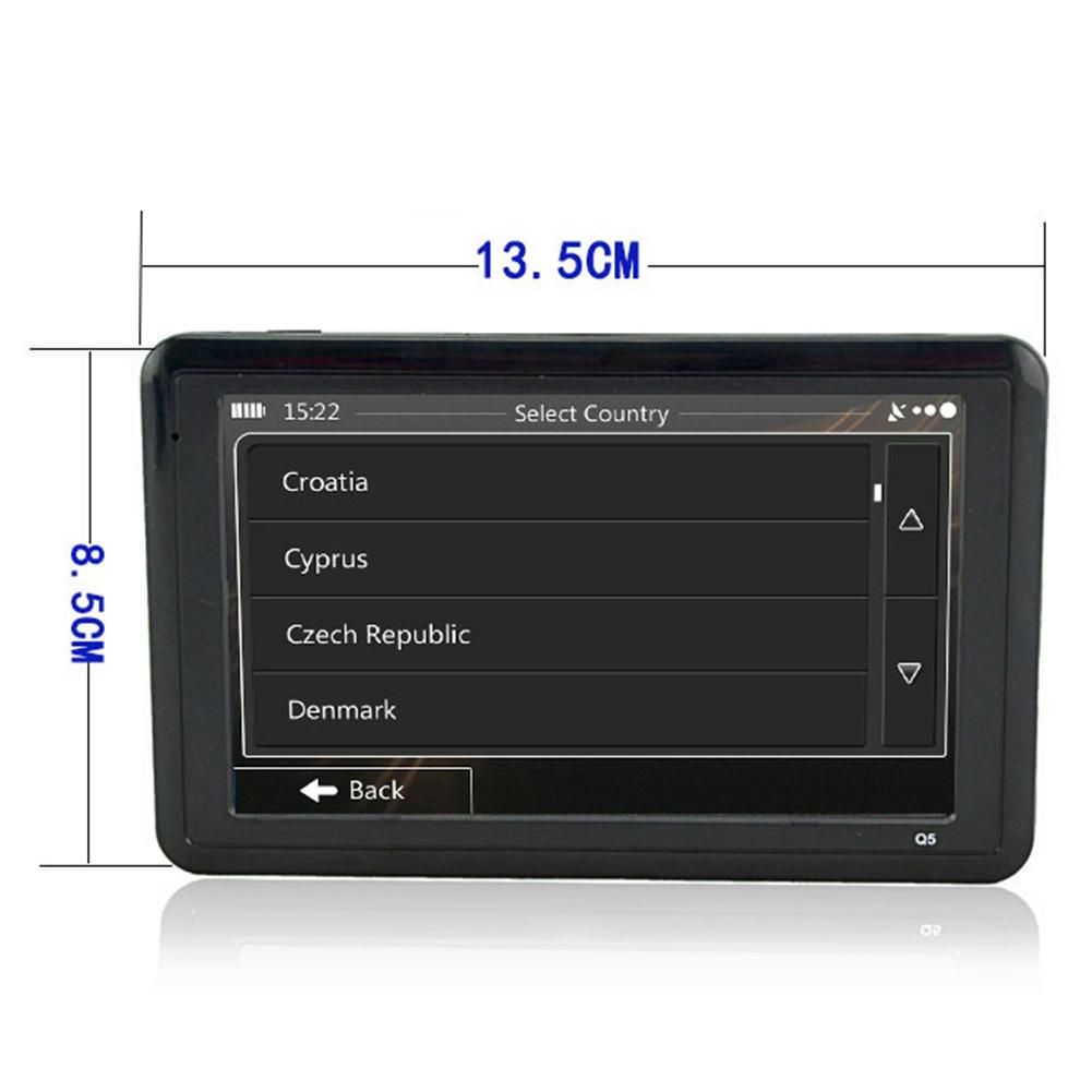 Gps Auto Navigatie Usb Opladen Autolader Handig Fm-zender Navigator 5.0 Inch Tft Touch Screen Gps Apparaat