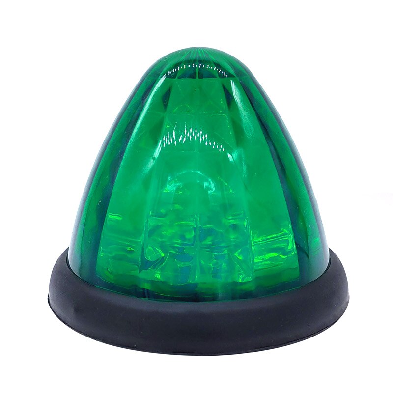 Luz de alarma de emergencia para coche, lámpara de señal de giro trasera cónica, bombillas de advertencia para camión, RV, 24V, 16LED: Verde
