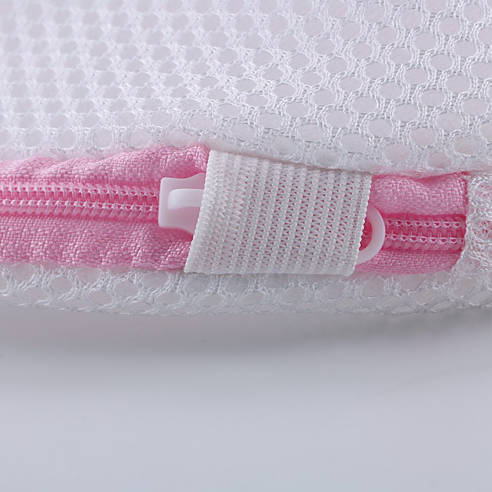 Vasketøjstaske broderet polyester bh lingeri special vaskepose vasketøjskurv taske maskinvaskbart mesh