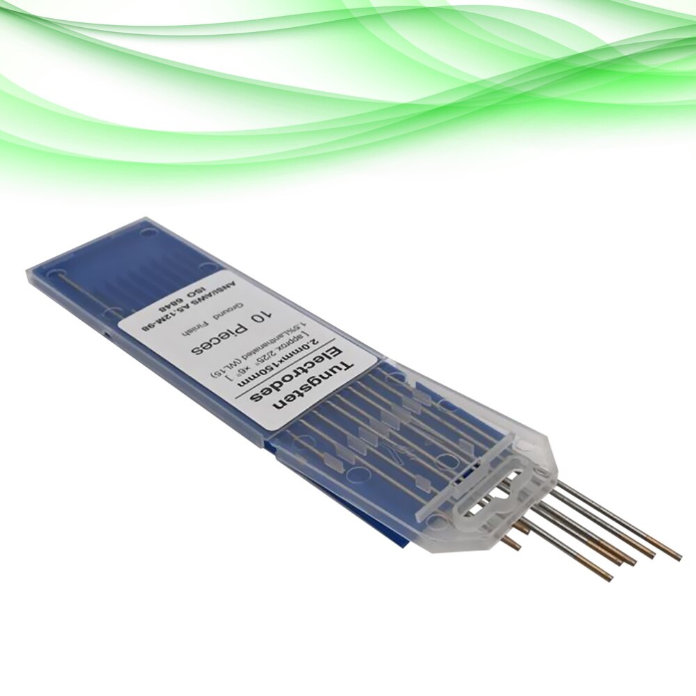 10pcs/1 Bag TIG Welding Tungsten Electrodes 1.5% Lanthanated WL15 Tungsten Electrode Welding Rods (1.6MM x 150MM): Silver 6