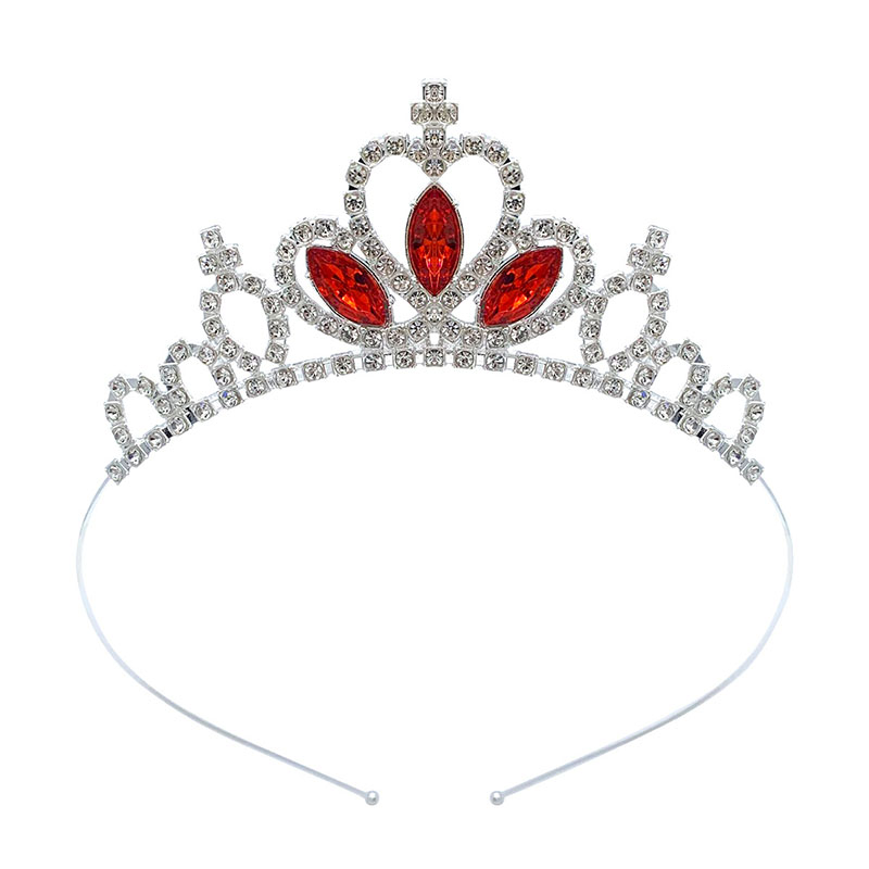 Zanlloy Kids Rhinestone Tiara Princess Headband for Girls Birthday Accessories Bridal Crystal Crown Tiara Wedding Hair Jewelry: Black Zinc Plated