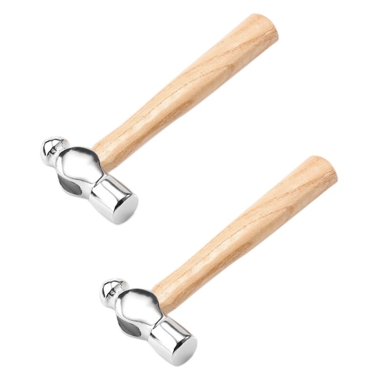 Jewelry Making Supplies Tools Jewelry Mini Hammer 6 Inch Ball Peen Hammers Chasing Hammer For Leather Craft 2Pcs Retail