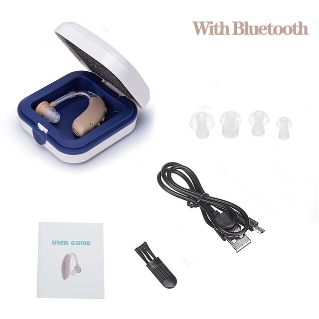 Appareil auditif VIP Bluetooth, Mini haut-parleur pour personnes âgées, amplificateur de son réglable, pour télévision, jeu, appel: Bluetooth Beige