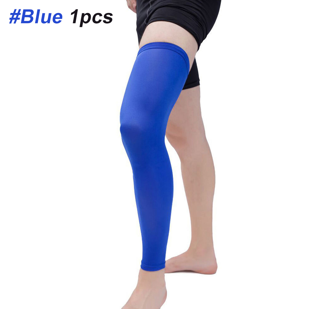 WEUPFLY 1 pz scaldamuscoli a compressione basket calcio calzini da ciclismo maniche al polpaccio UV scaldamuscoli da sole uomo donna: XXL / Blu