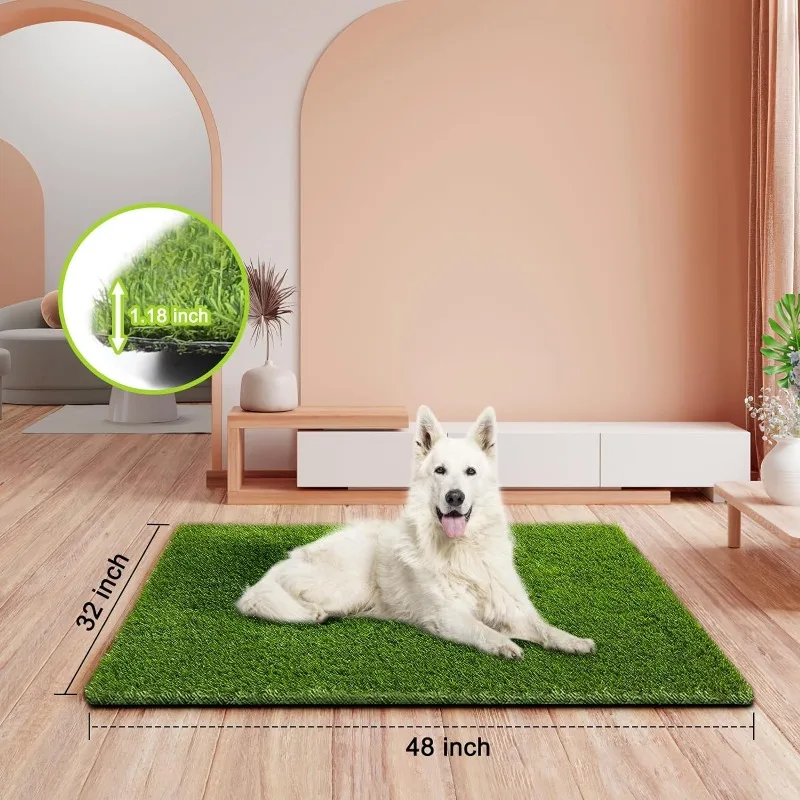 Erba per cani, grande toppa, erba artificiale per cani, prato sintetico per addestramento animali domestici, lavabile, perfetto per esterni, toilette portatile per animali domestici