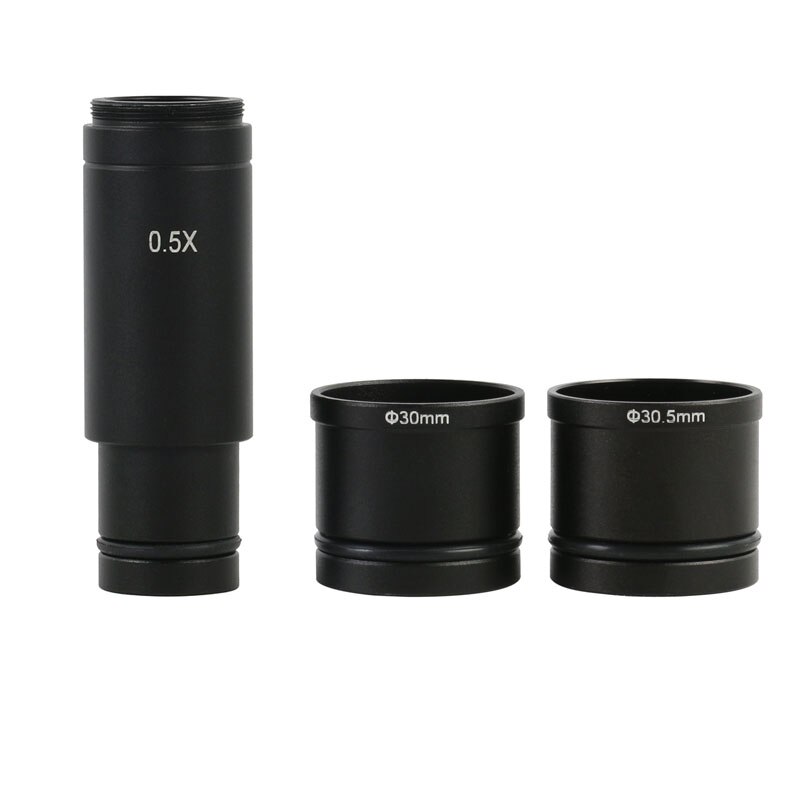 0.4X 0.5X 1X C-Mount Microscope Camera Adapter Lens 23.2mm 30mm 30.5mm Electronic Eyepiece Adapter For For Microscope CCD Camera: 05X with 2 ring