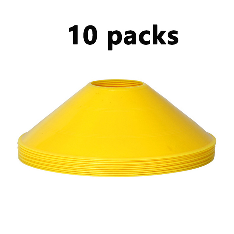 10 Stuks Kegel Set Voetbal Trainingsapparatuur Voor Kid Pro Disc Kegels Agility Oefening Obstakels Vermijden Sport Training Accessoires: WHITE