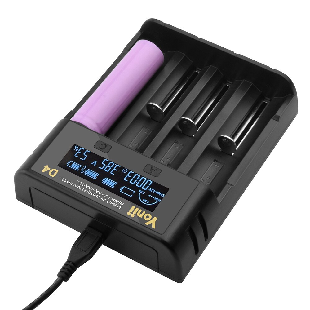 Yonii battery charger for 18650 14500 3.7v lithium rechargeable battery LCD charger for lithium battery for ni-mh ni-cd 1.2v ba
