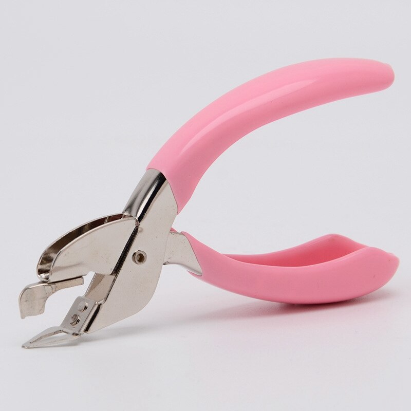 Paper Clip Holder - Kitchen Sink & Handheld Staple Remover Lifter Opener Spring-Loaded Staple Puller (Pink)