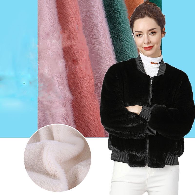 Polyester fabric warp knitting European autumn and winter fabric spot