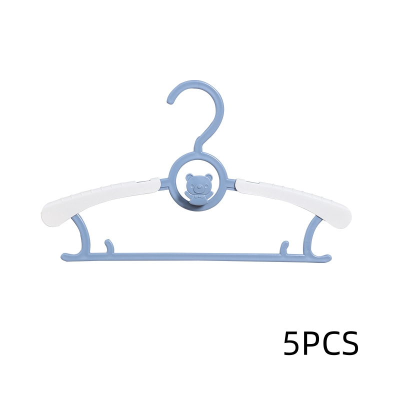 5 stks Telescopische Baby Hangers Kleding Organizer Closet antislip Kids Kleerhanger Garderobe Opslag Droogrekken Ruimtebesparend Hang: Donker Kaki