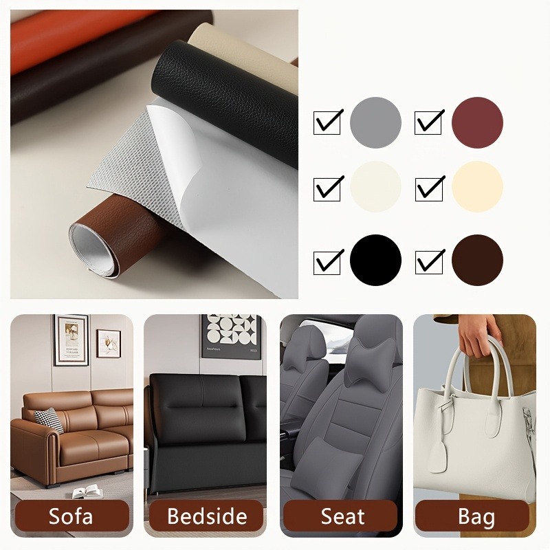 Schil en plak leerreparatiepatches Fix krassen Gaten Tassen Autostoelen Bankrestauratie Zelfklevende lederen reparatiestickers