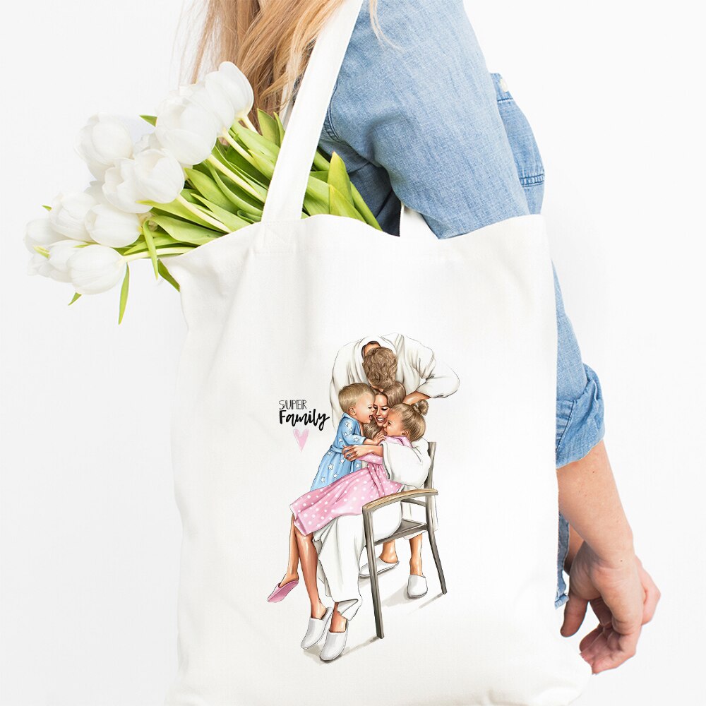 Mode Canvas Shopping Tassen Vrouwen Handtassen Mom Leven Eco Herbruikbare Doek Student Boek Tassen Dames Vrouwelijke Casual Shopper Tas