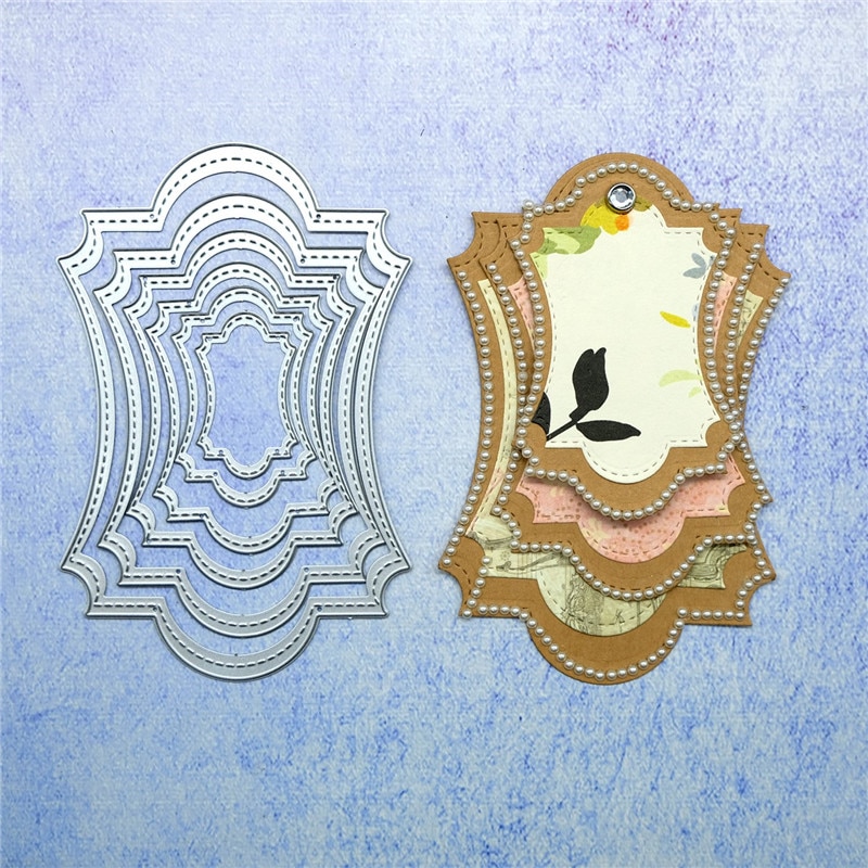 Kokorosa Hollow Frame Background Metal Cutting Dies Scrapbooking Diy Card Album Embossing Crafts Die Cut Dies for