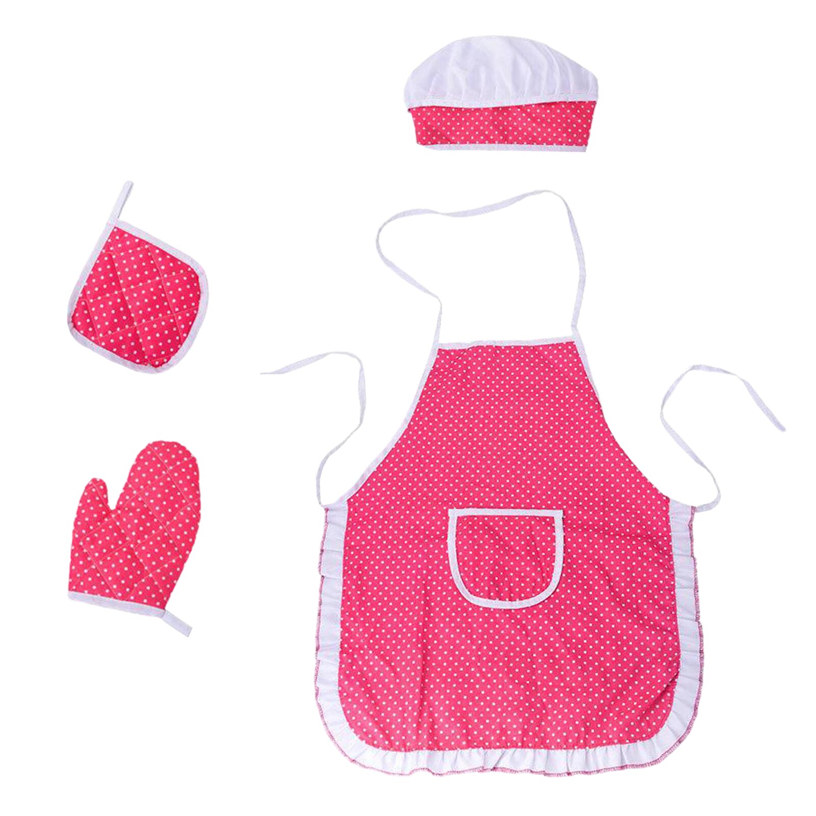 Nicoone Baby Chef Costume Set Newborn Cook Costume Photography Photos Props Outfits Hat Apron Birthday Photography Props (12-24 Months Girls