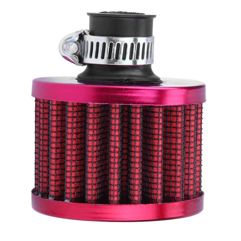 VODOOL Car Air Intake Filter 12mm Blue Mini Car Motor High Flow Cold Air Intake Filter Turbo Vent Crank Auto Filter Cleaner: Red