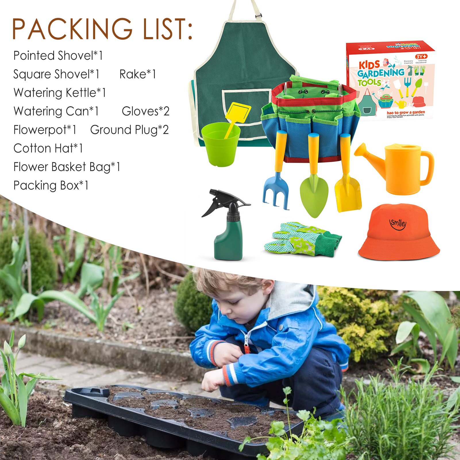 Kinderen Tuin Gereedschap Drenken Pretend Play Educatief Speelgoed Tuinieren Schop Hark Spade Speelgoed Leren Techniek Speelgoed