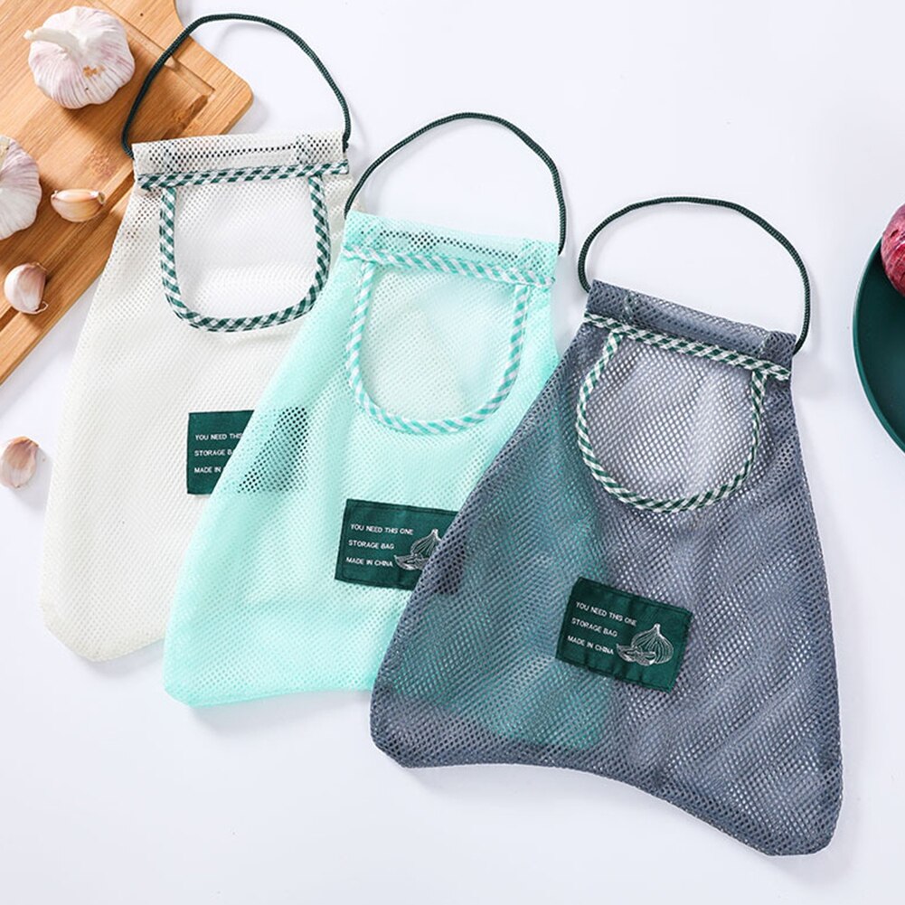 Kitchen Vegetable Fruit Mesh Storage Bags Onion Potato Storage Ginger Mesh Bag Home Practical Tool Practical Storage Tool