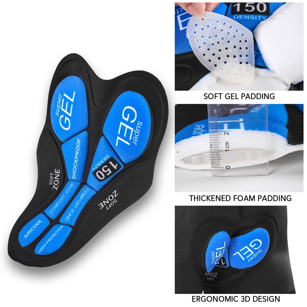 Hommes vélo rembourré Shorts anti-dérapant jambes poignées cyclisme 3D sous-vêtements rembourrés vélo rembourrage équitation vélo sous-vêtements Shorts cyclisme