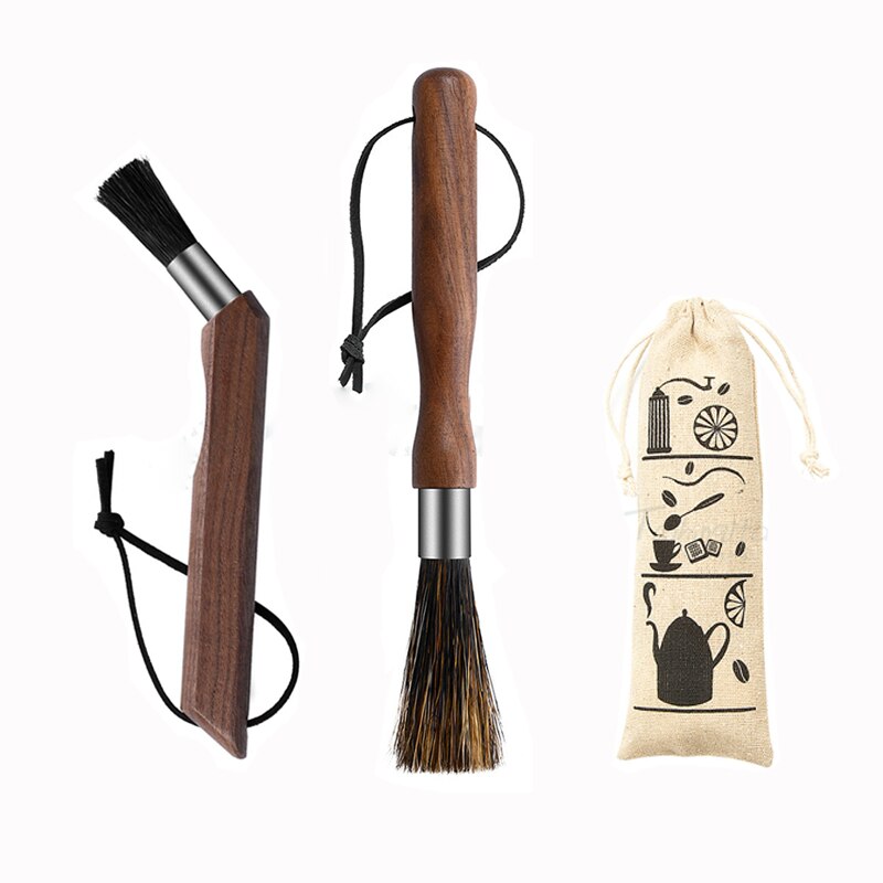 Coffee Grinder Cleaning Brush With Natural Bristles Lanyard Coffee Machine Brush Cleaner Tool For Barista Home Kitchen WF922: C