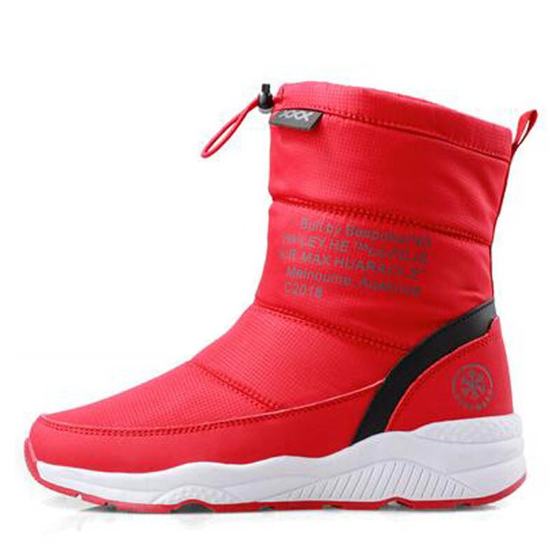 Women winter boots women snow boots platform thick fur warm boots non-slip waterproof winter shoes botas mujer: T1091 Red / 39