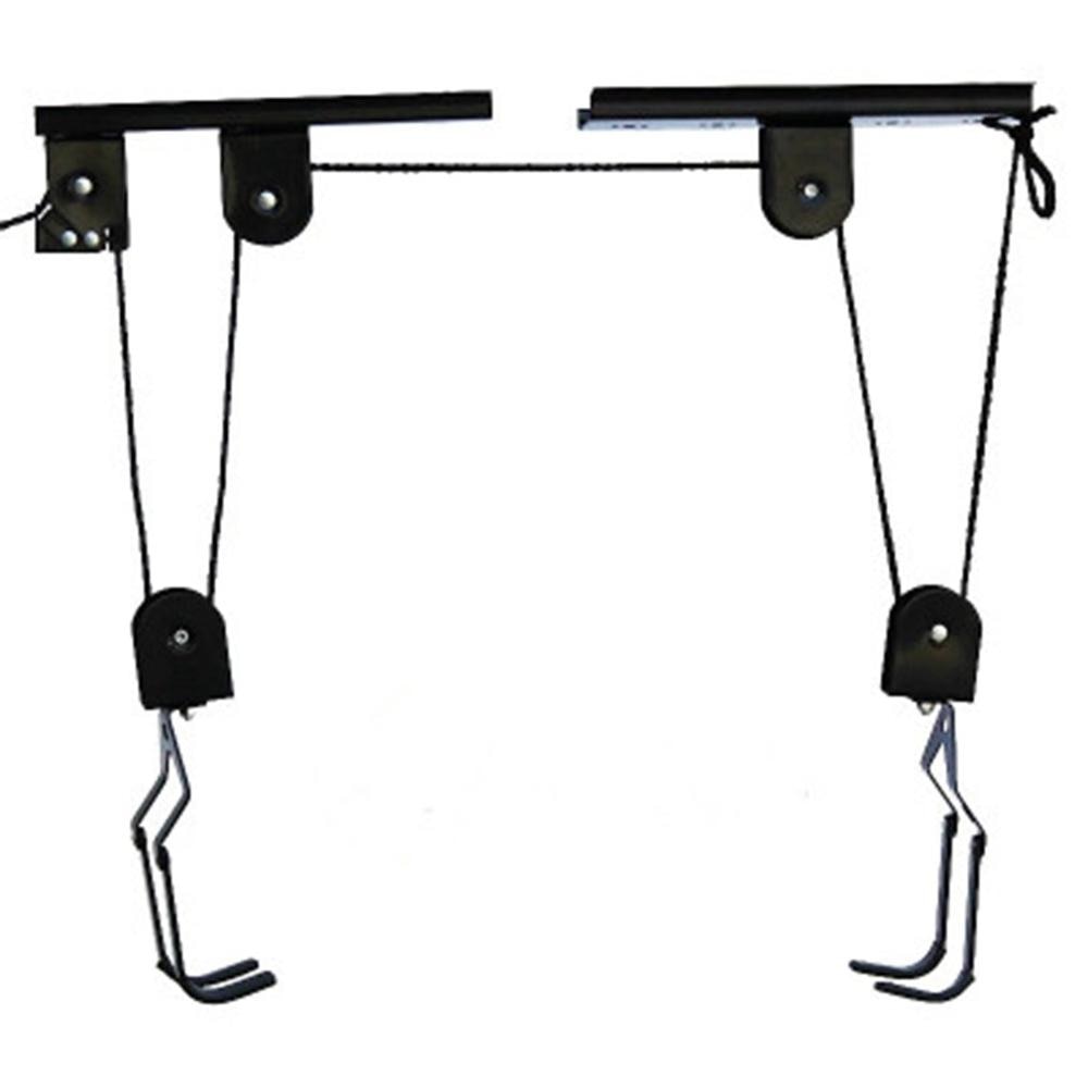 Kayak Hoist Canoe Boat Bike Lift Pulley System Garage Ceiling Storage Rack Bicycle Rack With 15M Rope Capacity Max Load 60KG