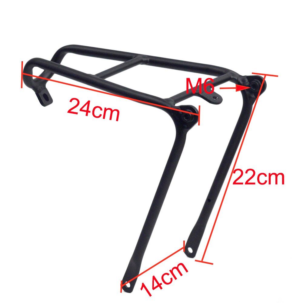 Bicycle Alloy Rear Shelf Q Rack With Easywheels for Brompton 3SIXTY PIKES Folding Bike Lightweight Rear Rack 150g