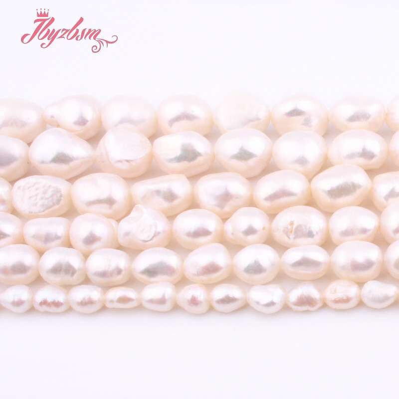 5-7/8-9/9-10/10-11mm White Potato Freshwater Pearl Loose Natural Stone Beads For Women DIY Jewelry Making Necklace Bracelet 15"