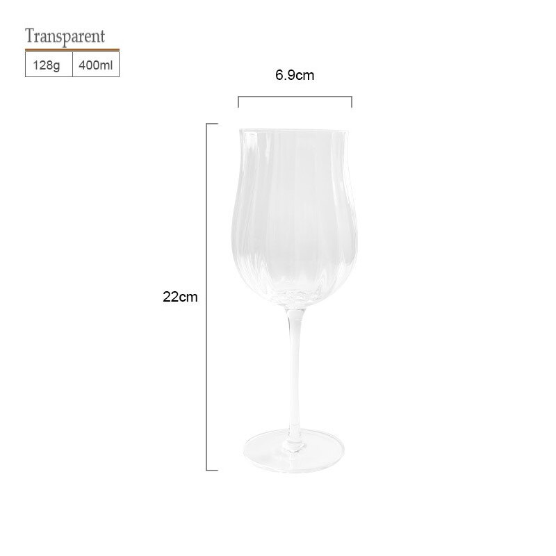 Ins Tulip Wine Glass Lead Free Glass Gold Painting Colourful Champagne Juice Cup Simple Wine Cup Crystal Glass: 03