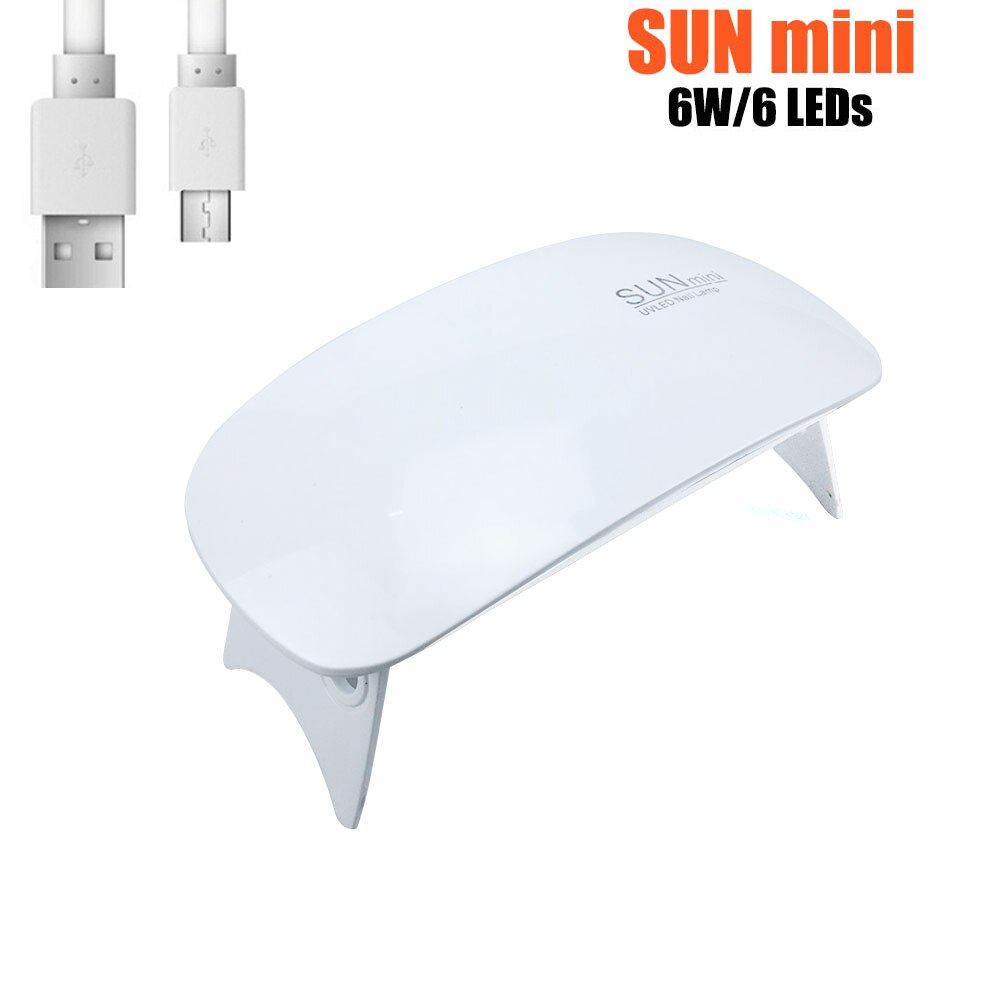 Lamp Voor Nagels Sunone Uv Lamp Gel Polish Machine Curing Lamp Met Bodem Timer Display Sneldrogend Sunuv Lamp Voor manicure: mini-white