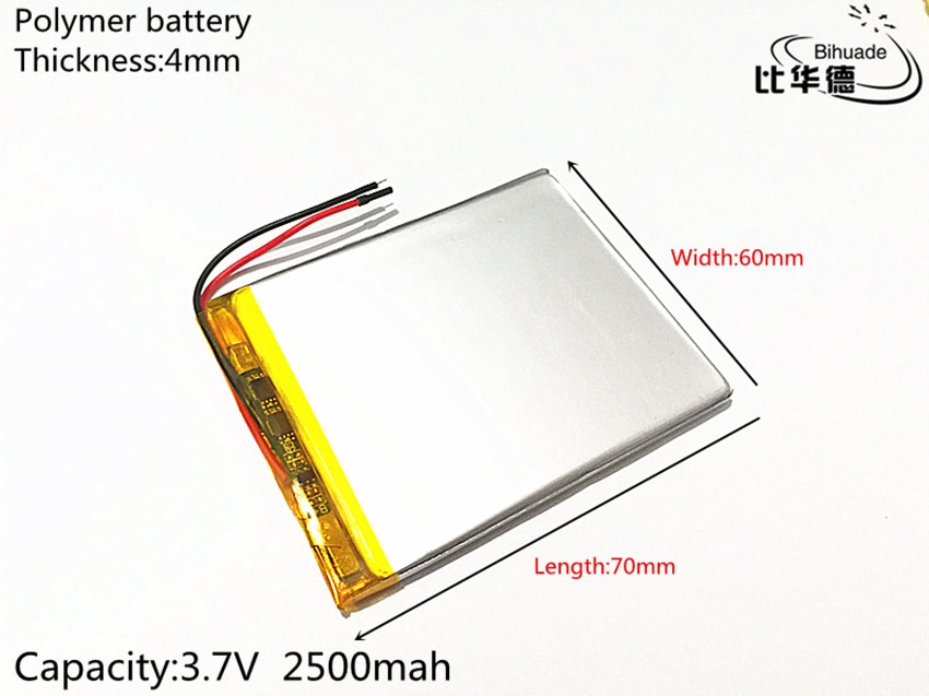 1 stks/partij 3.7 V 2500 mAh 406070 Lithium Polymer LiPo Oplaadbare Batterij cellen Voor PAD GPS PSP Vedio