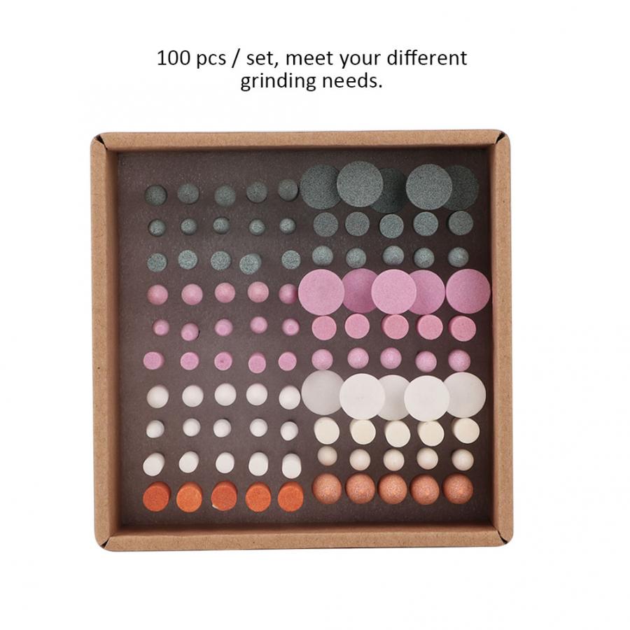 Jeu de mèches pour ponceuse à ongles électrique professionnelle, outil de manucure et pédicure, polissage, meulage, accessoire, Machine, 100 pièces