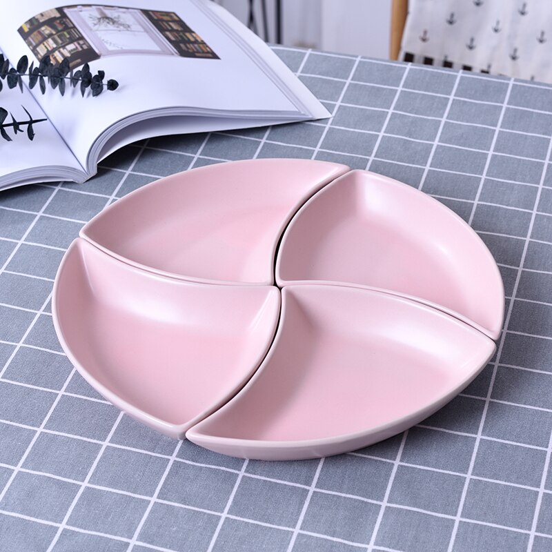 Multifunctionele keramiek Fruitschaal dessert Dessert Dienblad Plaat Snack Schotel 6 Compartimenten Creatieve Home Decoratie trinket dish: G