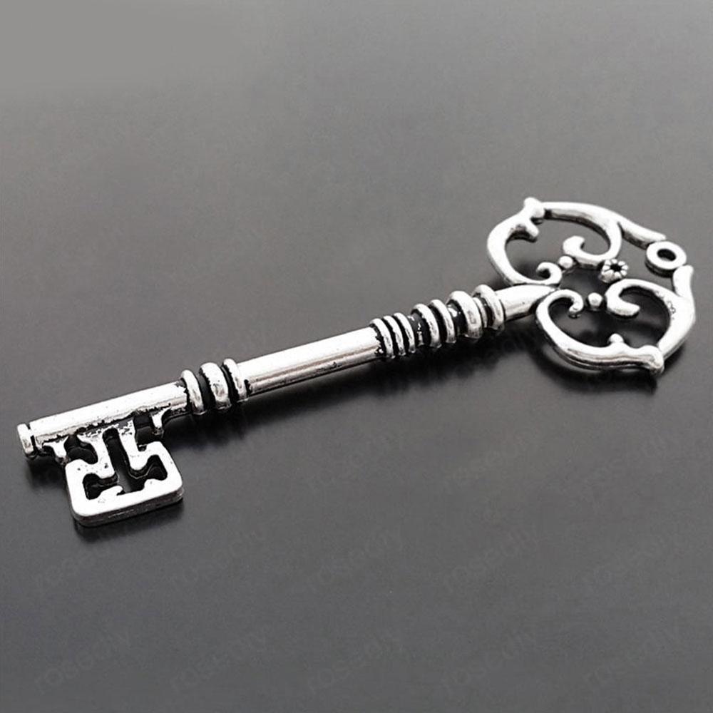 1Pc Antiek Brons/Goud/Zilver Kleur Key Charm Hangers Vintage Decoratie Sleutel Charms Maken Handgemaakte Voor Diy sieraden