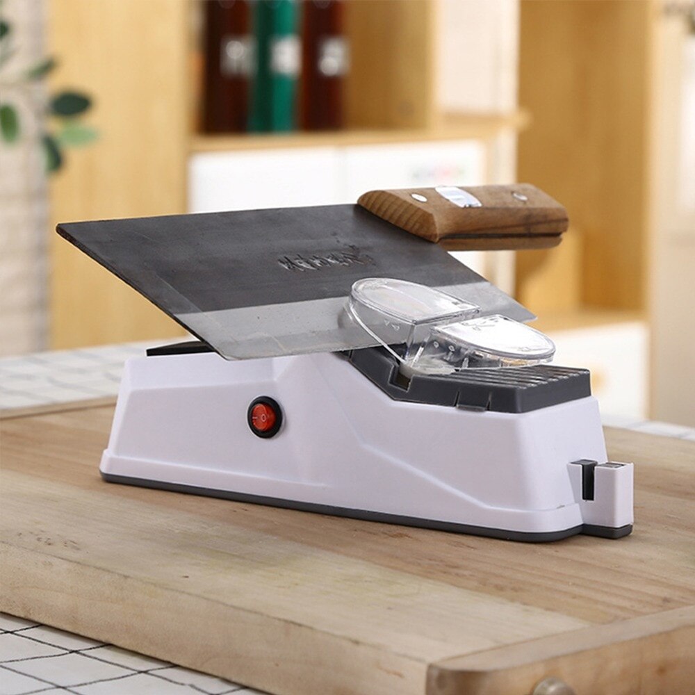 USB Electric Knife Sharpener Adjustable For Kitchen Knives Tool Knife Scissor Sharpening White medium and fine grinding blade