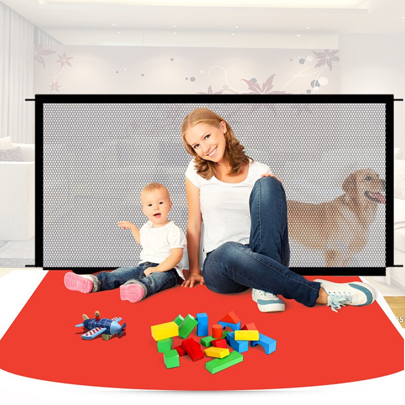 Safety Enclosure Dog Fences Gate Pet Fence Gate Safe Guard Ingenious Mesh Magic Pet Gate Pet Supplies Safety Fence