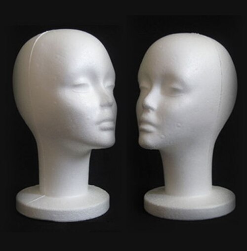 Man Styrofoam Foam Oefenpop Head Stand Mannequins Model Pruik Bril 54 cm Oefenpop Hoofd Model Glazen Display Stand