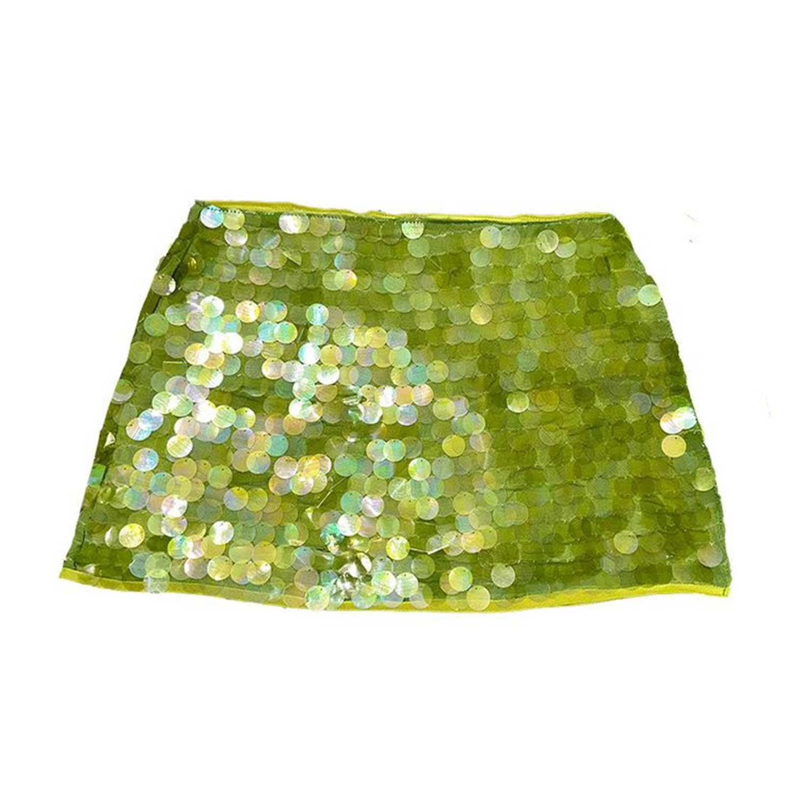 Glitter Sequins Mini Skirts for Women Hollow Out Tie Up Shiny Evening Party Short Skirts Female Summer Festival Rave Beachwear: S / SKY BLUE