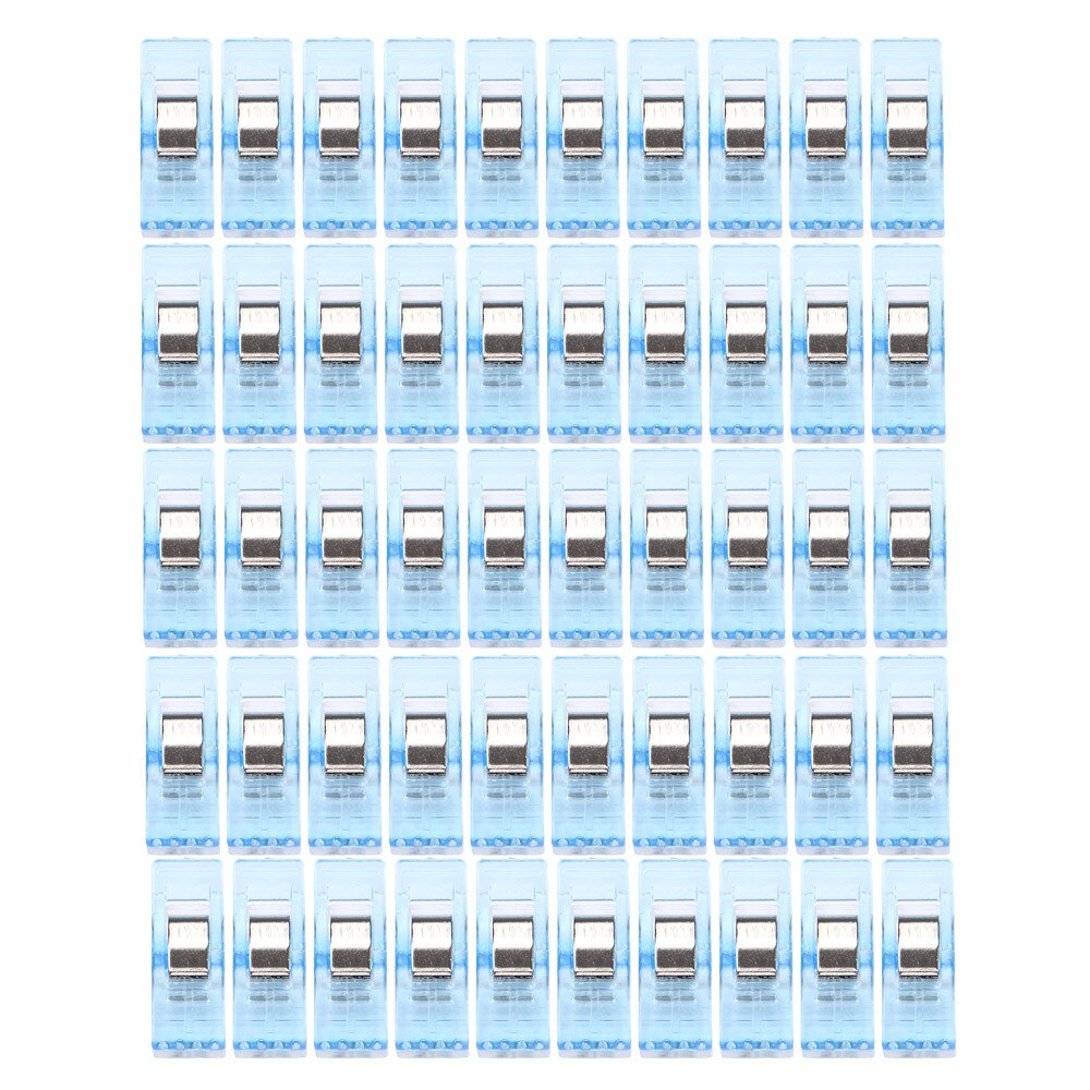 50 Stck Klar Kunststoff Clips Hause Balkon Unterwäsche Socken Trocknen Winddicht Clips NäHenne Handwerk Decke Bindung Schellen Gestell Organizer: Blau