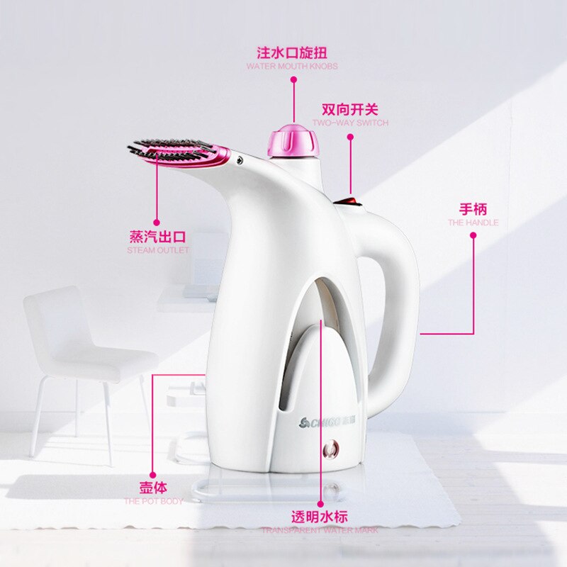 Chigo Handheld Household Garment Steamer Mini Ironing Steam Iron Small Portable Ironing Machine Iron Bucket