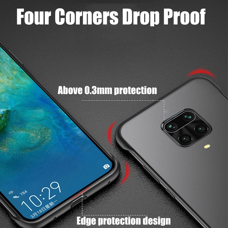 Skinlee voor xiaomi redmi note 9s hoesje, helder, schokbestendig, hard frame, randloos met ring, hoes voor redmi note 9 s hoesje redmi 9