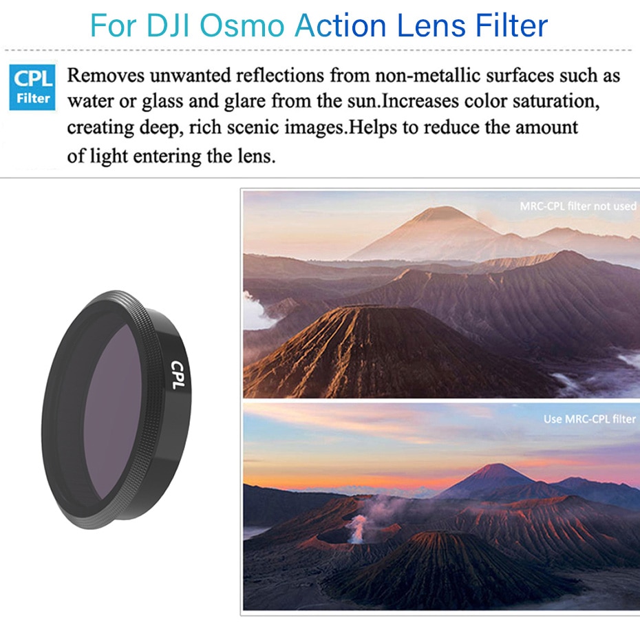 Per DJI Osmo Macchina Fotografica di Azione di Filtro UV/CPL/ND 8 16 32 64/Naturale di Notte Lens Filtri kit Per Osmo Action Accessori Fast-Installare