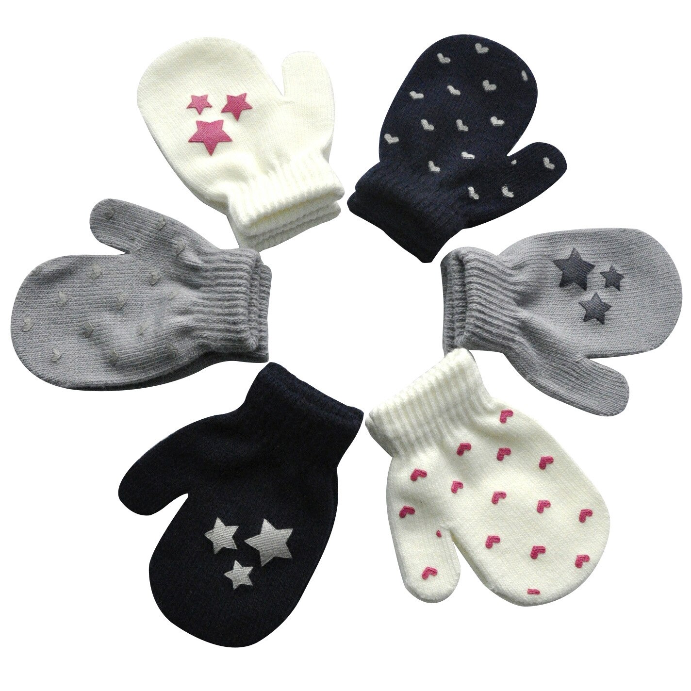 MAYA STEPAN – gants chauds Anti-préhension, 1 paire, mitaine de Protection pour bébé, mignon unisexe, filles, garçons, étoile, cœur, amour, -né