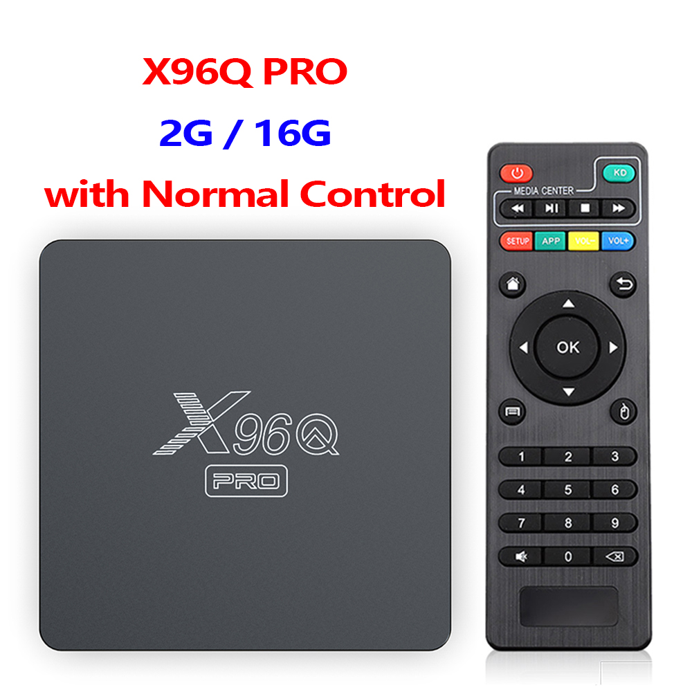 Reproductor multimedia X96Q PRO, Allwinner H313, Android 10,0, Mali G31, WiFi 2.G, LAN 100M, 802.11AC,: Enchufe estadounidense / 2G16G Normal Control