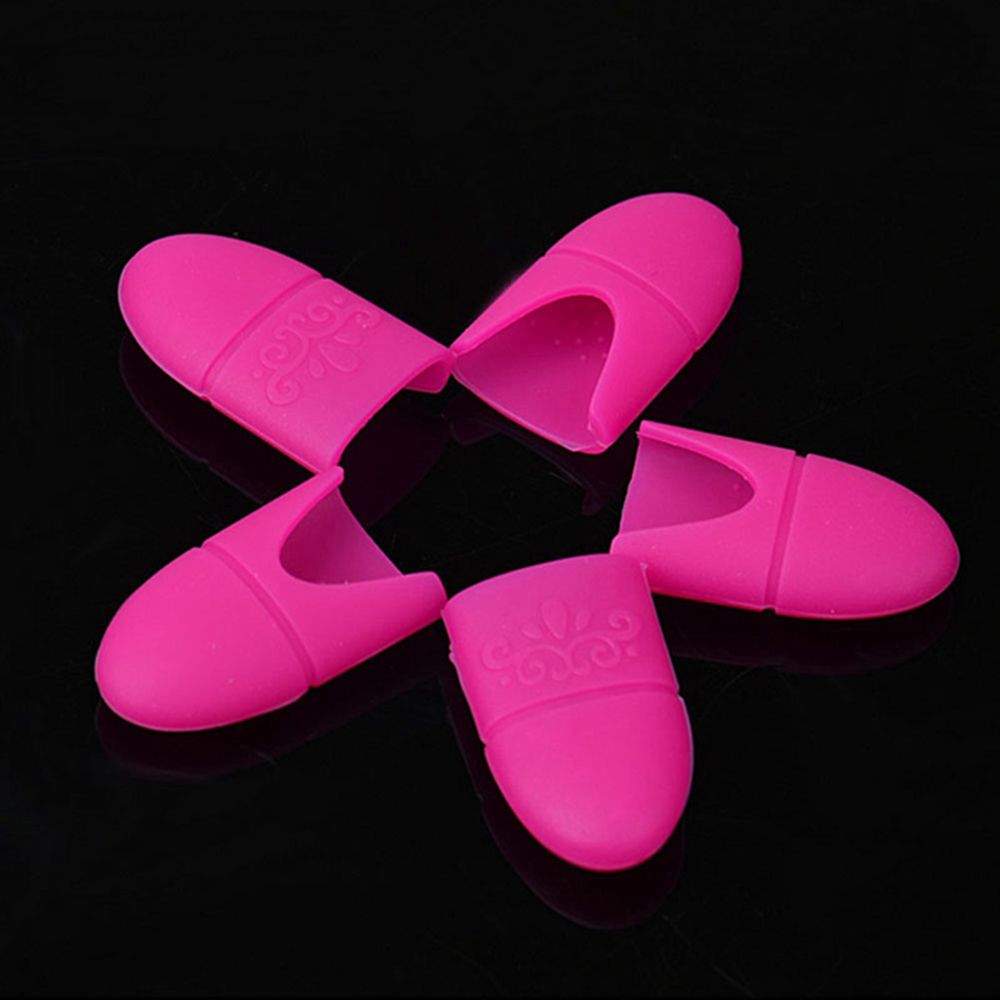 10 Stk/set Nail Art Losweken Cap Gel Polish Remover Wrap Tool Manicure Herbruikbare Wraps Rubber Remover Nail Tool: Rose