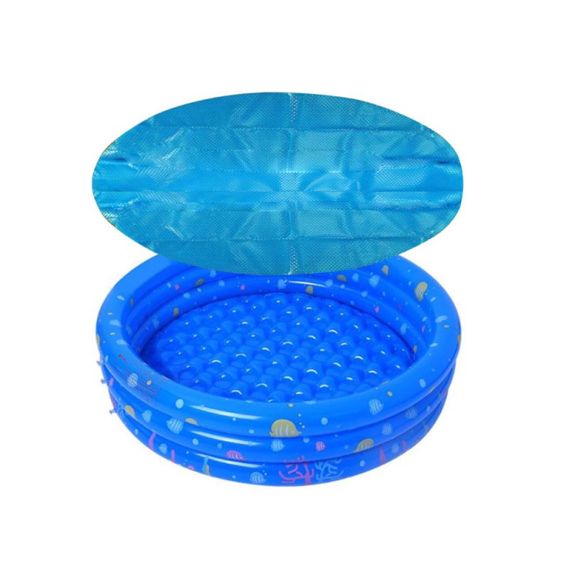 Swimming Pool Cover Dust Rainproof Pool Cover Blue Round Tarpaulin Durable For Adult Children Blue Garden Play Pool Cover