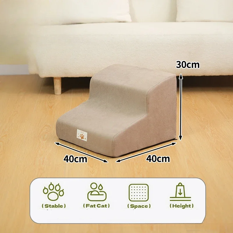 Haustier 2/3 Stufen Treppe Hund/Katze Rampe Leiter Erinnerung Schaum Schwamm Hunde Sofa abnehmbare und waschbare Ausbildung Haustier Rampe Treppen Heimtierbedarf: scharlachrot