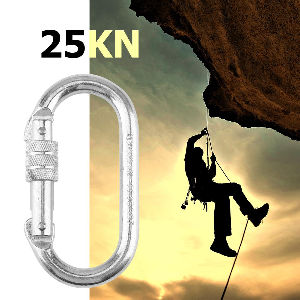 25KN Professionelle Karabiner D Form Klettern Sicherheit Sicherheit Master Lock Outdoor Klettern Zubehör Schnalle Ausrüstung Neue